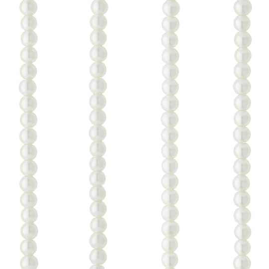 12 Packs: 160 ct. (1920 total) White Pearl Glass Beads, 6mm by Bead Landing&#x2122;